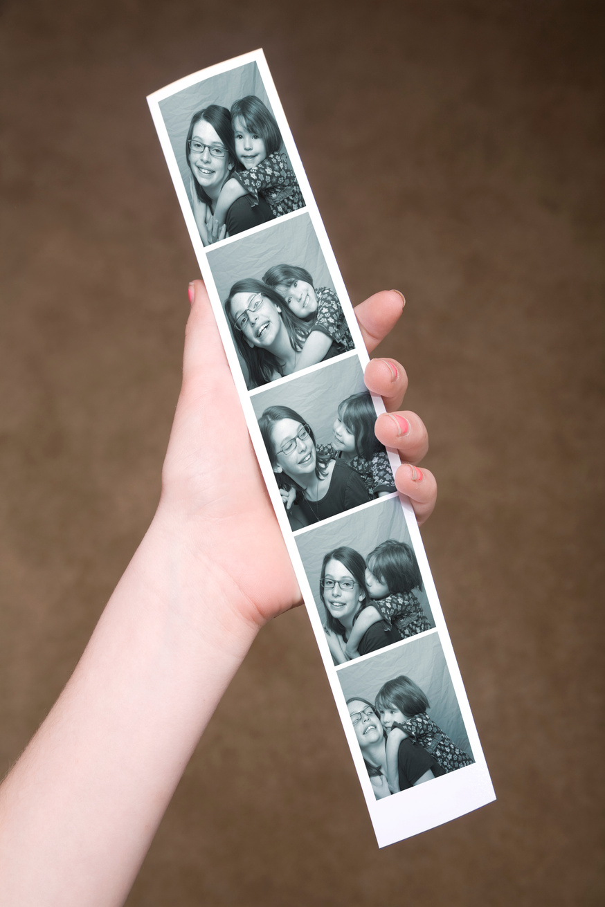 A photo strip from a photo booth